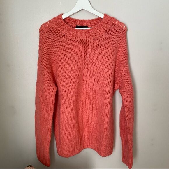 Sanctuary Sweater Coral Crewneck New Year New You Knit Casual Pink Telluride - Picture 1 of 9